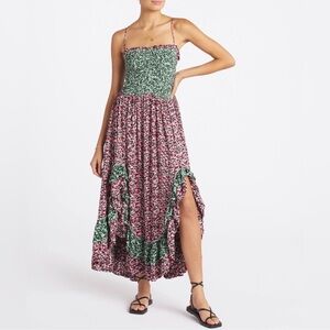 Free People Women's Multicolor Floral One I Love Classic Combo Maxi Dress Sz S